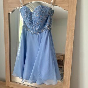 Short Strapless Prom Dress